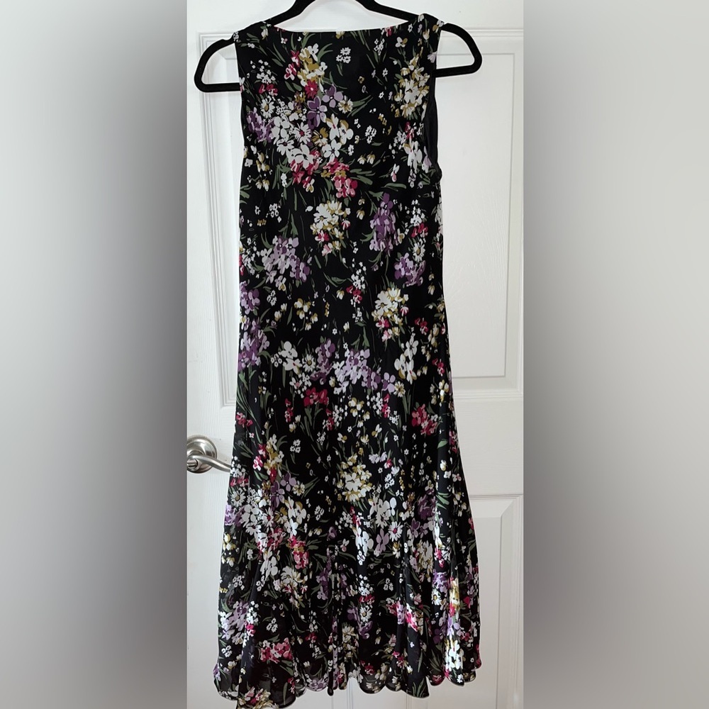 Chaps Vibrant Sleeveless Floral Midi Dress Dress - Picture 3 of 3